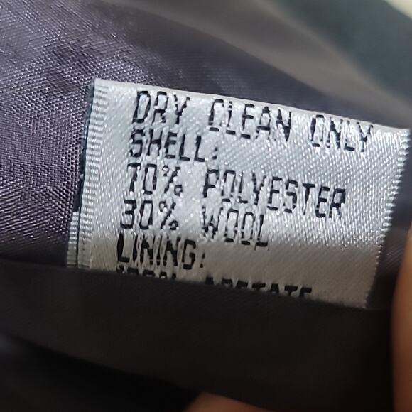 John Meyer Of Norwich Vintage Woolblend Gray and Red Coat Size 10 - Picture 9 of 9